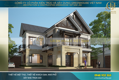 Thiết kế biệt thự Á Đông phong cách hiện đại đẹp độc đáo tại Bắc Giang