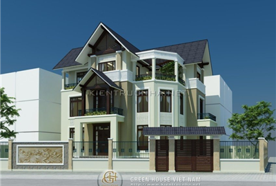 Biệt thự 3 tầng hai mặt tiền phong cách hiện đại đẹp