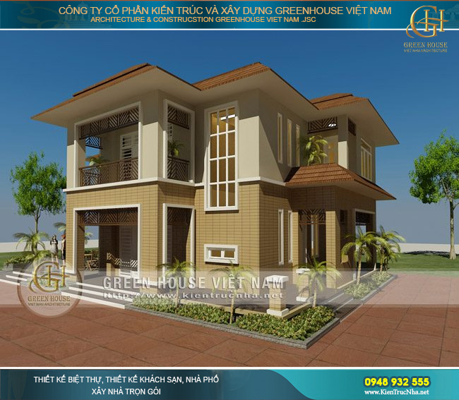 Biệt thự 2 tầng diện tích 120m2