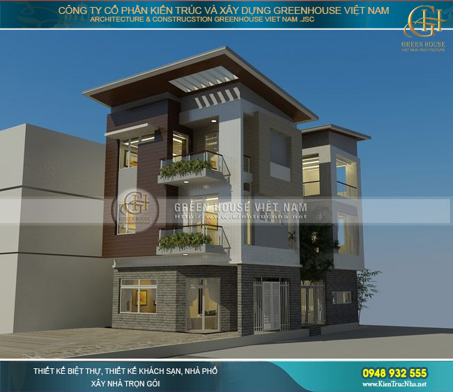 Biệt thự 3 tầng mặt tiền 10m