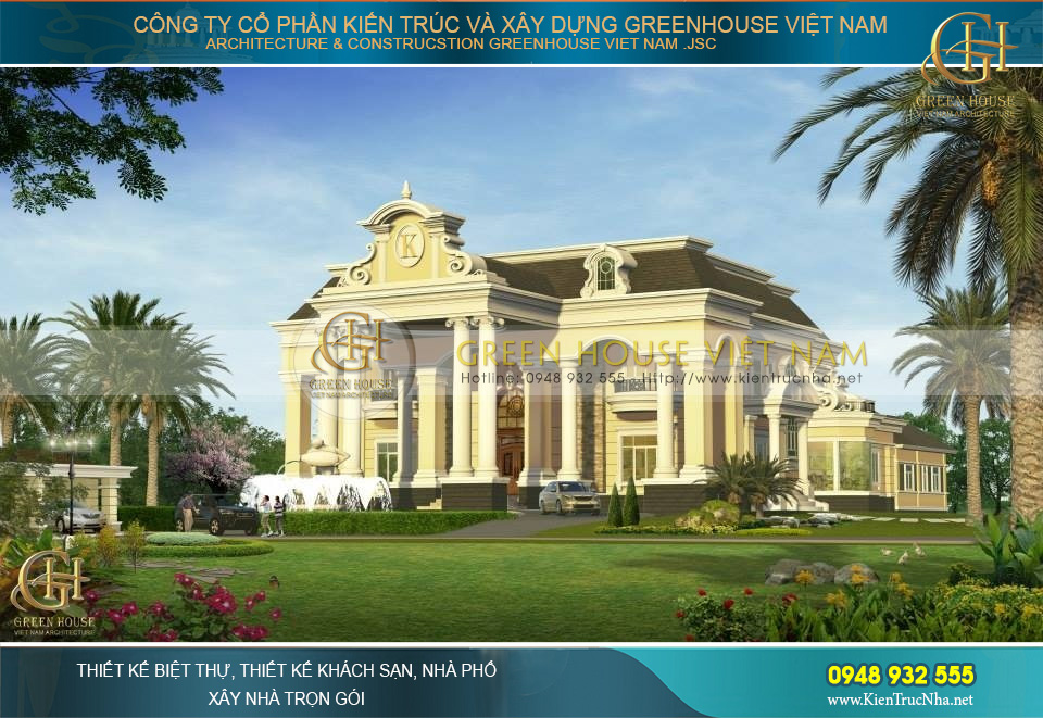 Dinh thự 2 tầng phong cách pháp
