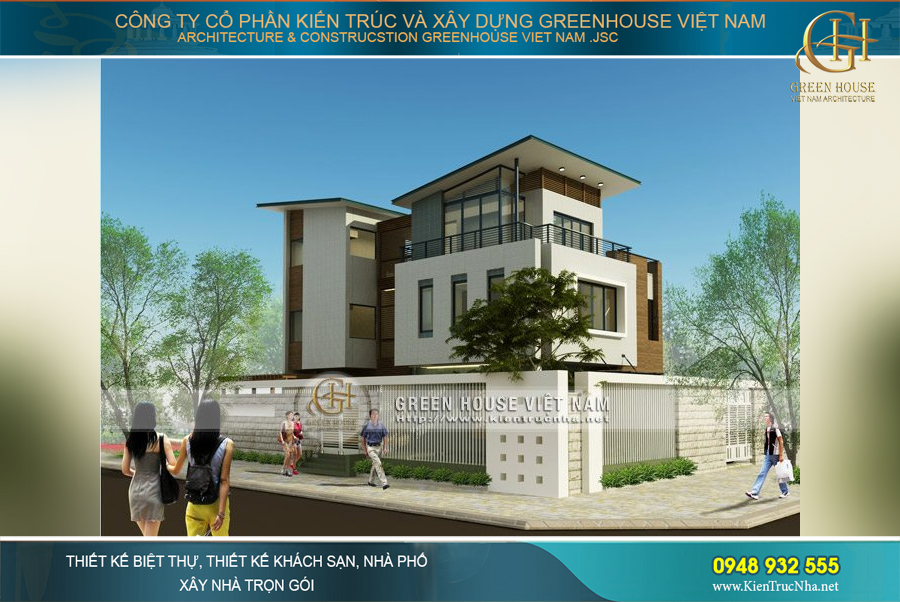 biệt thự 3 tầng hiện đại