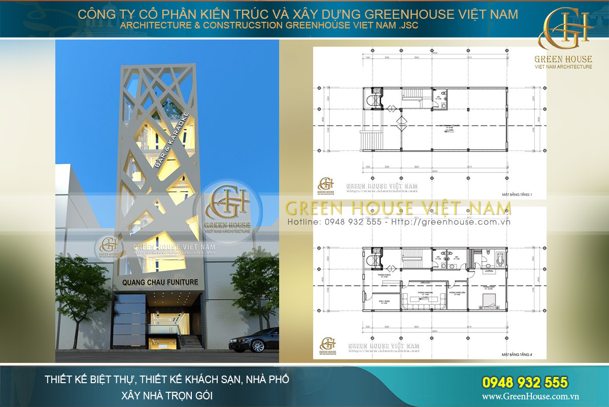 thiết kế quán karaoke 7 tầng