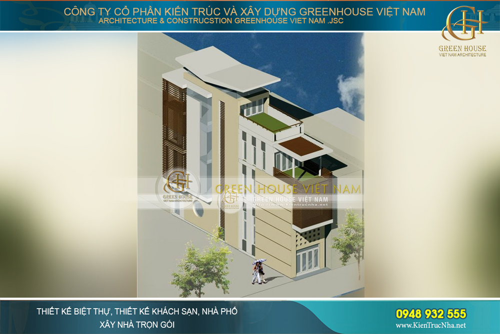 nhà ống 4 tầng hiện đại