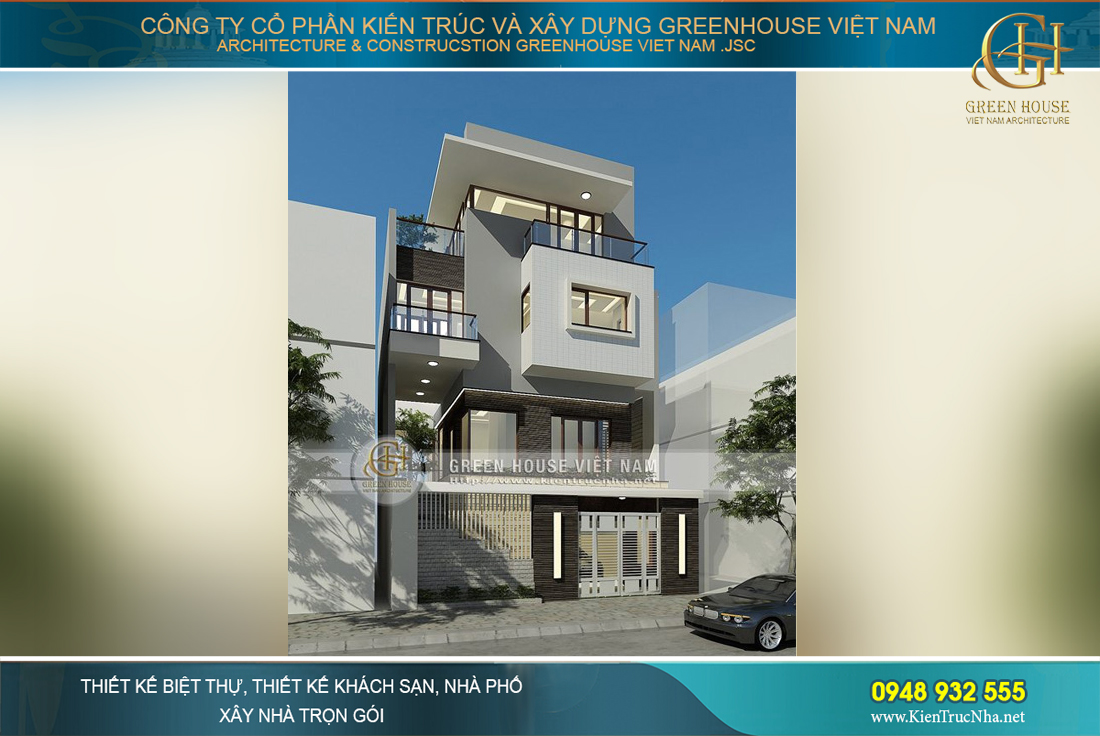 nhà phố 4 tầng mặt tiền 14m