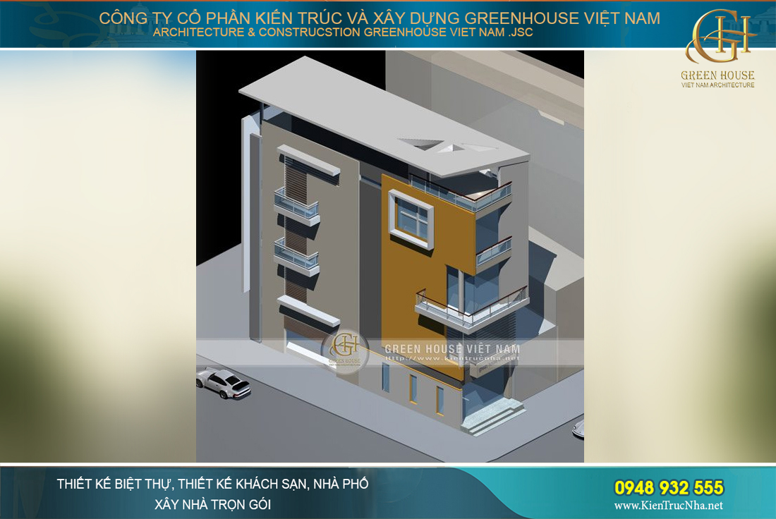nhà phố 5 tầng dài 20m