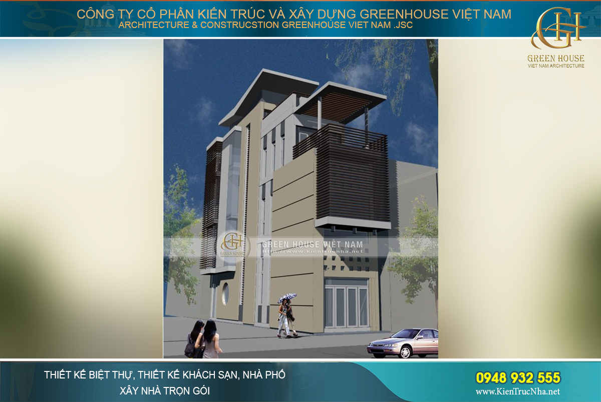 nhà ống 3 tầng 2 mặt tiền tại thái bình
