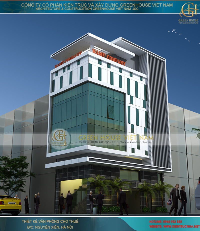 thiết kế tòa nhà văn phòng cho thuê
