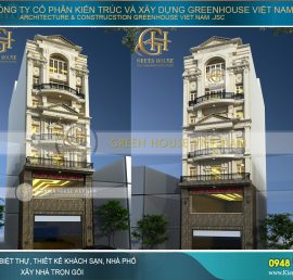 nhà phố 7 tầng cổ điển kết hợp kinh doanh