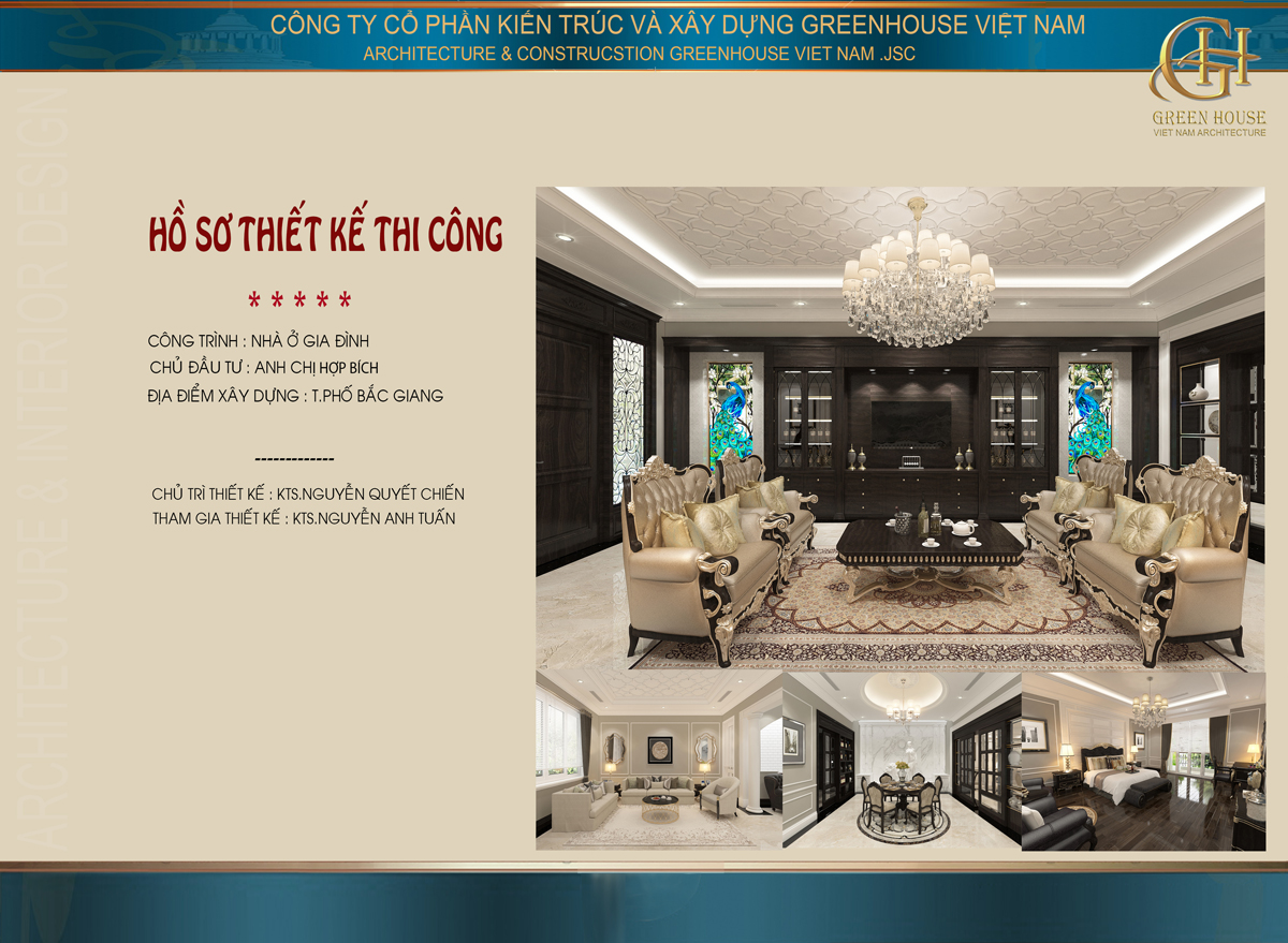 thiết kế nội thất nhà anh chị Hợp Bích