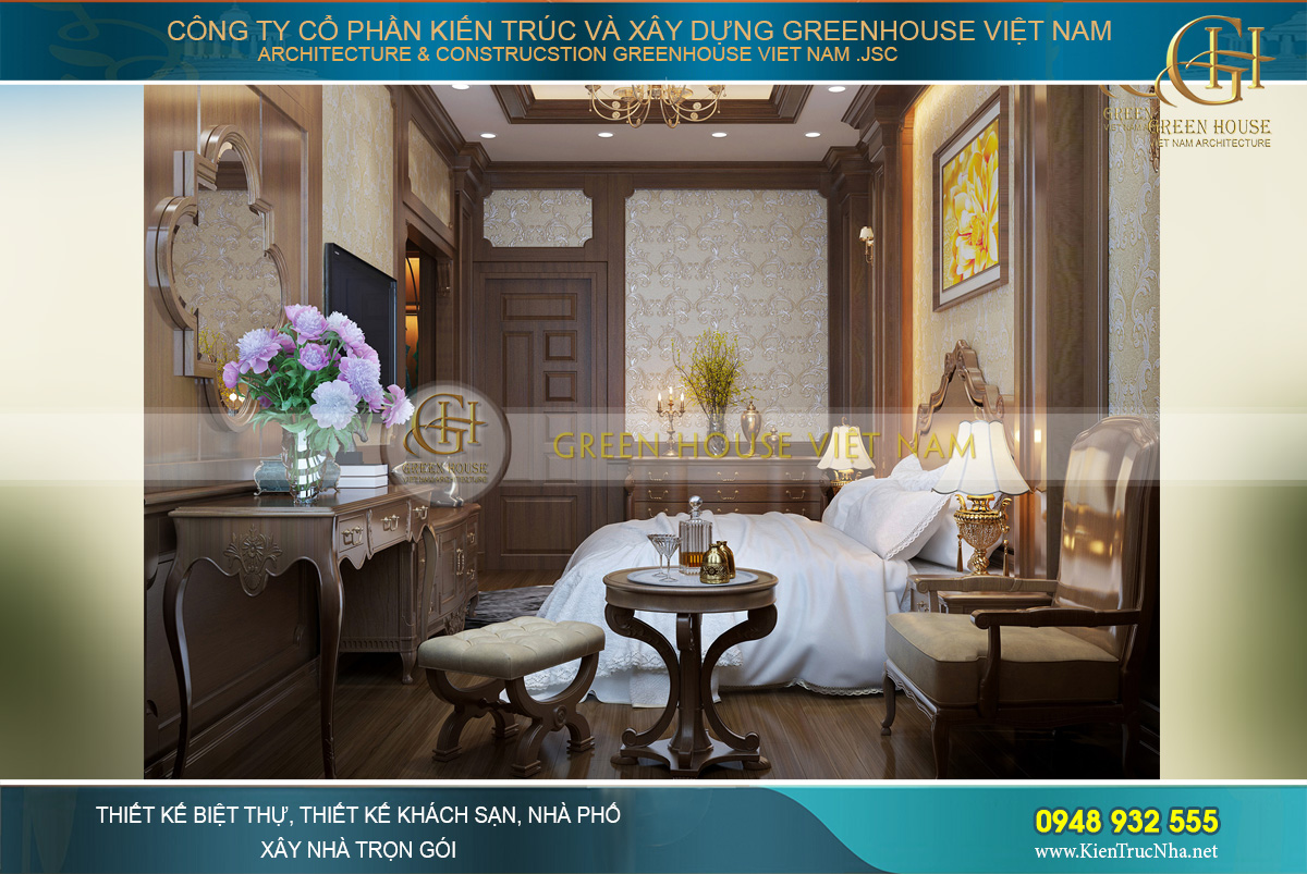 thiết kế nội thất biệt thự tân cổ điển đẹp