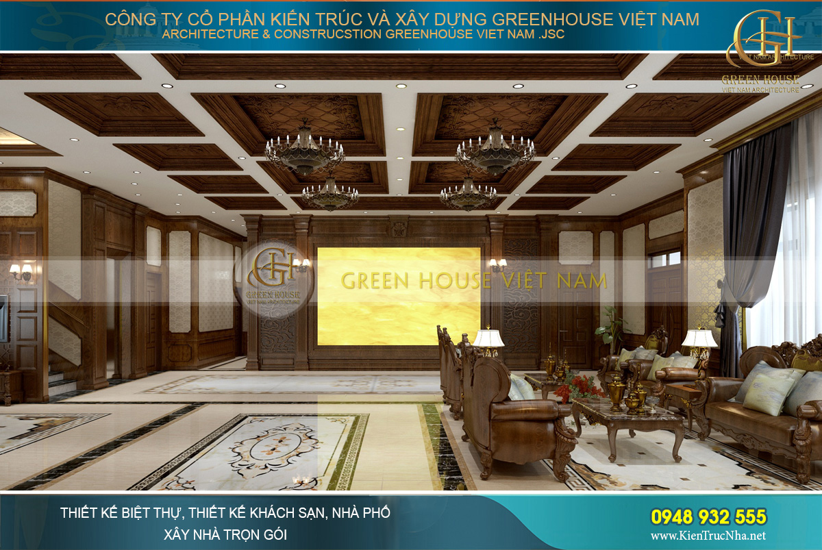 thiết kế nội thất biệt thự tân cổ điển đẹp