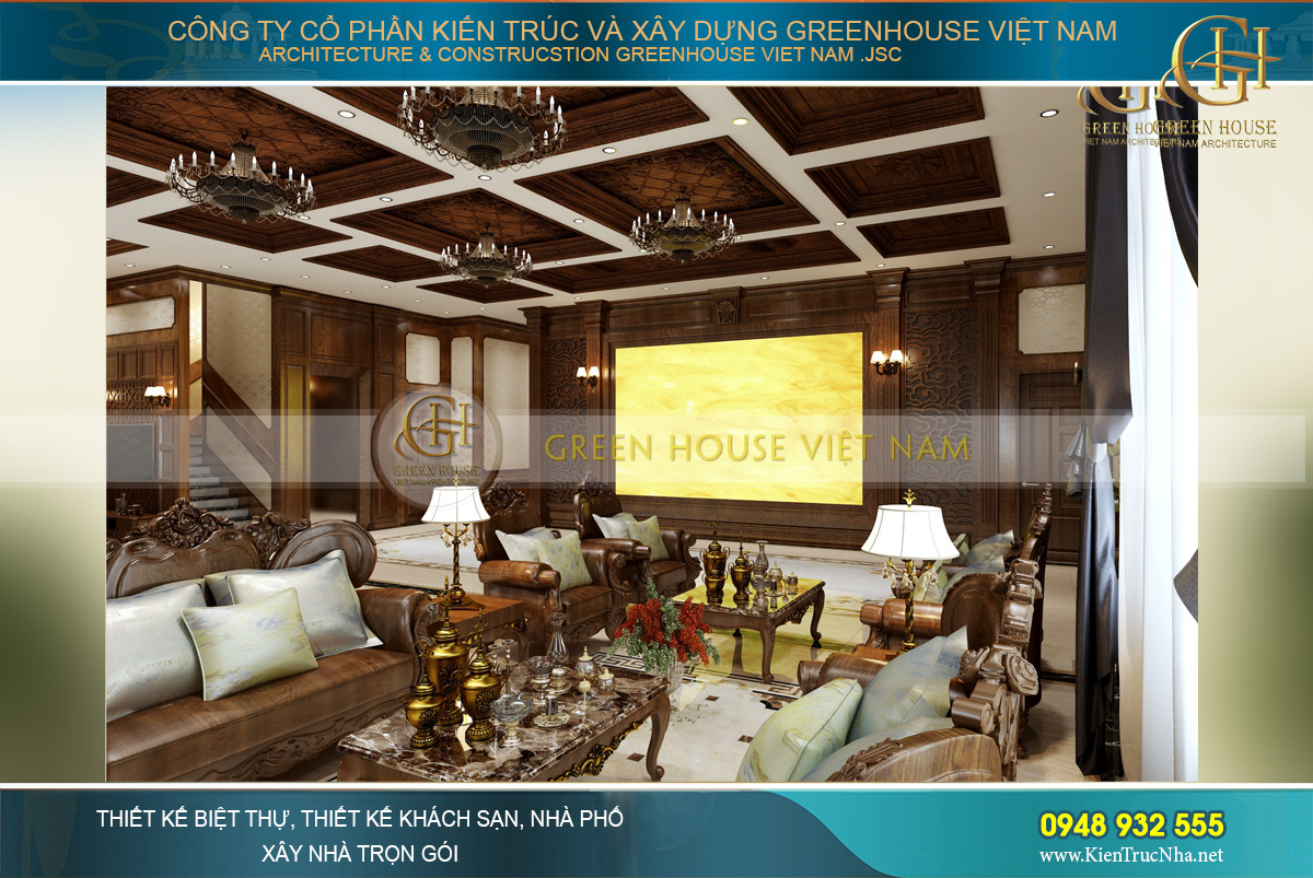 thiết kế nội thất biệt thự tân cổ điển đẹp