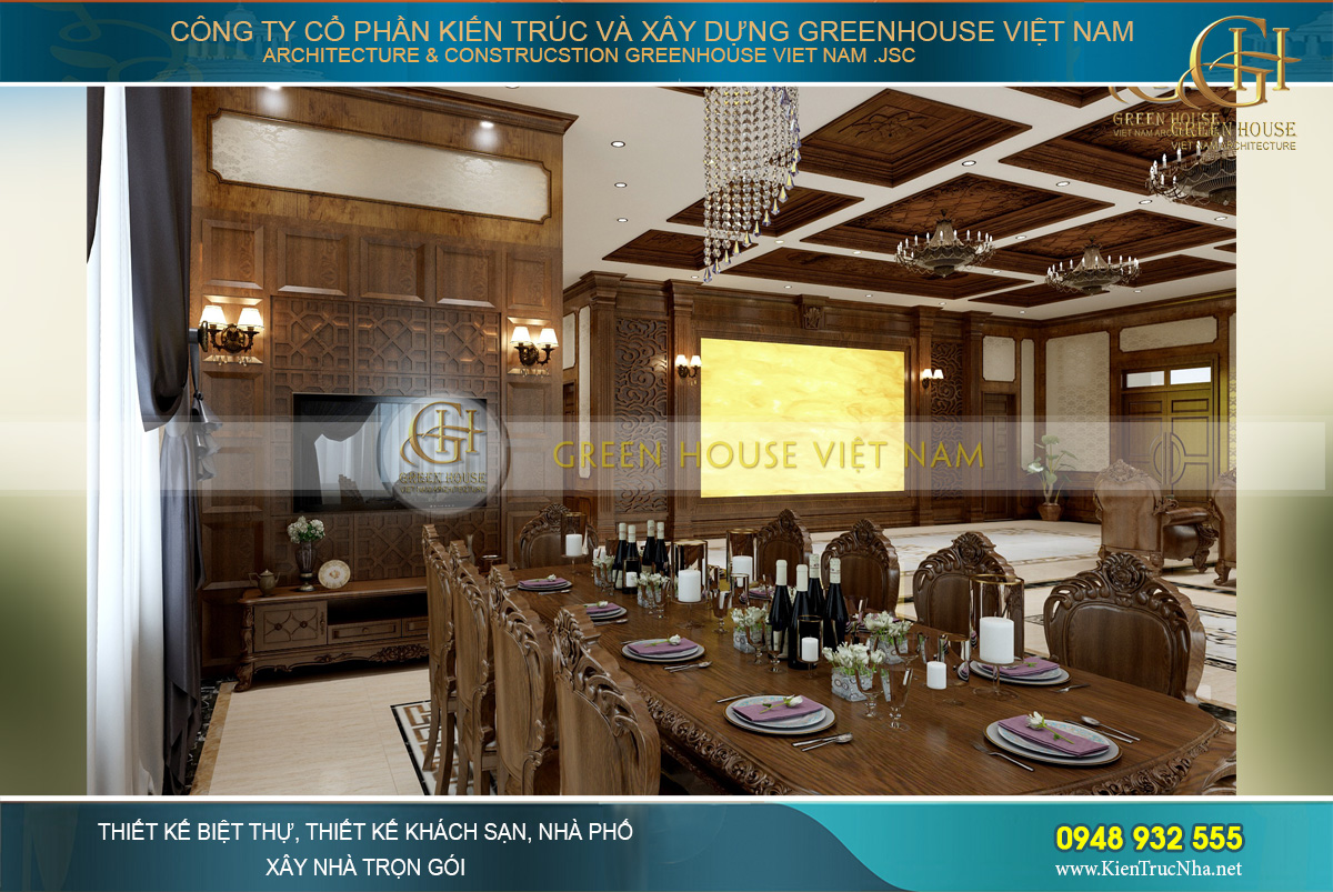 thiết kế nội thất biệt thự tân cổ điển đẹp