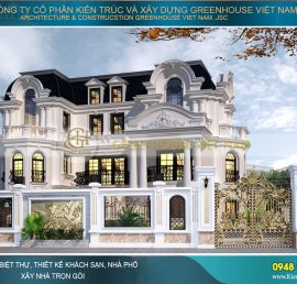 biệt thự cổ điển kiến trúc Pháp