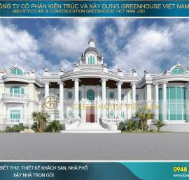 thiết kế dinh thự lâu đài cổ điển đẹp