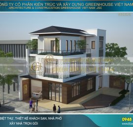 thiết kế biệt thự 3 tầng hiện đại
