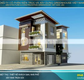 thiết kế biệt thự hiện đại 3 tầng
