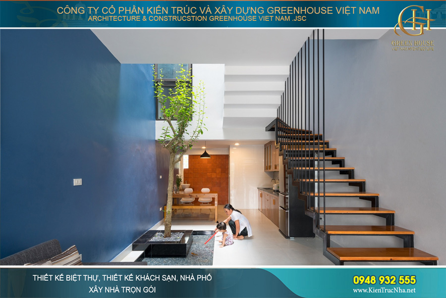 thiết kế giếng trời thuận phong thủy