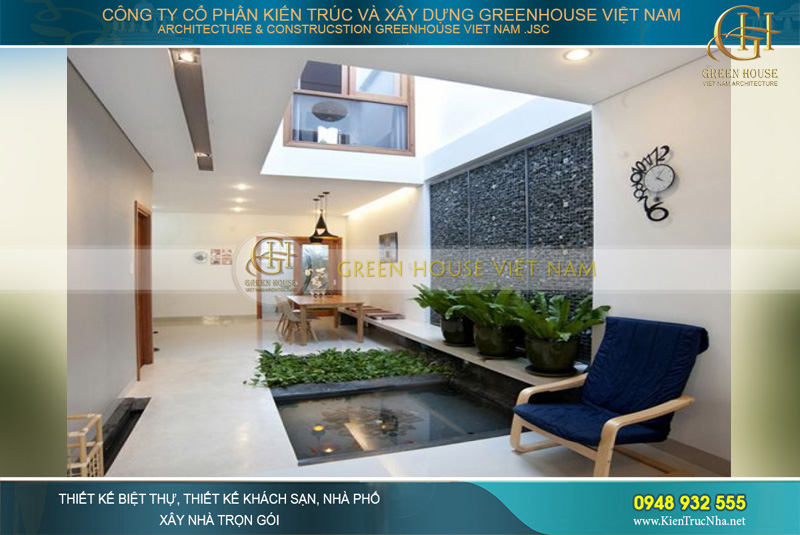 thiết kế giếng trời theo phong thủy