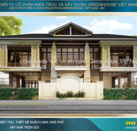 thiết kế biệt thự hiện đại phong cách Á Đông