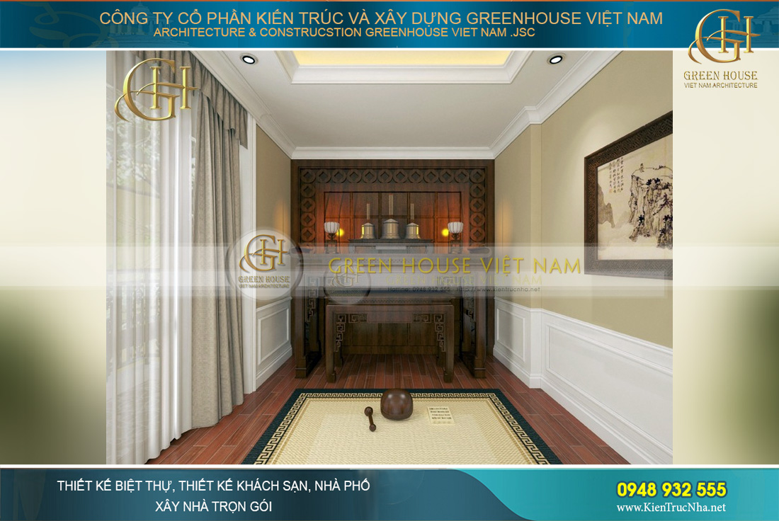 thiết kế nội thất biệt thự tân cổ điển Hà Nội