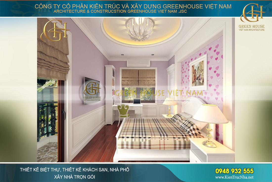 thiết kế nội thất biệt thự tân cổ điển Hà Nội