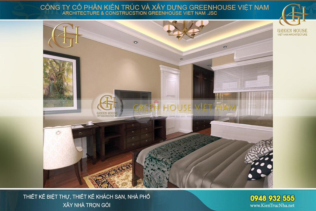 thiết kế nội thất biệt thự tân cổ điển Hà Nội