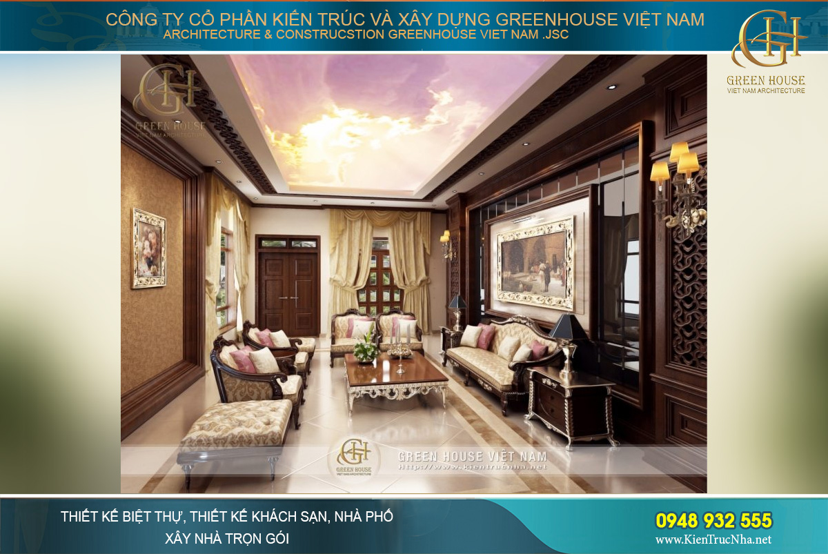 thiết kế nội thất biệt thự cổ điển tại hà nội