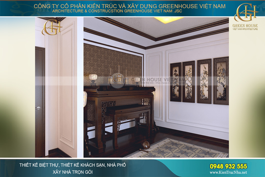 thiết kế nội thất biệt thự tân cổ điển tại Hà Nội