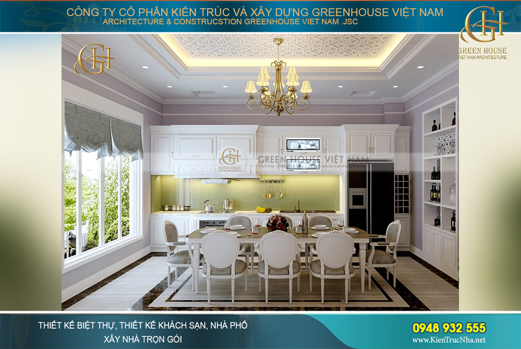 thiết kế nội thất biệt thự tân cổ điển tại Hà Nội