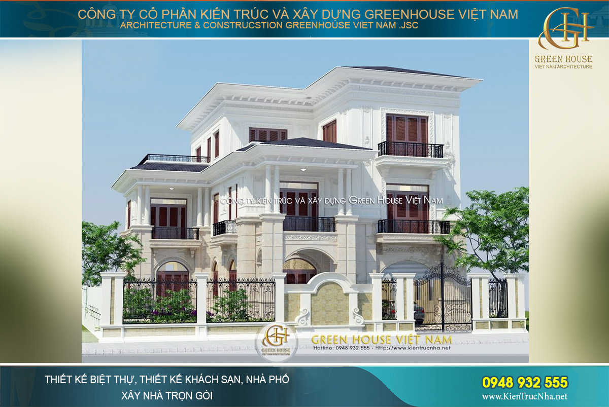biệt thự tân cổ điển 3 tầng tại quảng ninh