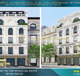 thiết kế biệt thự phố tân cổ điển kết hợp kinh doanh tại hà nội