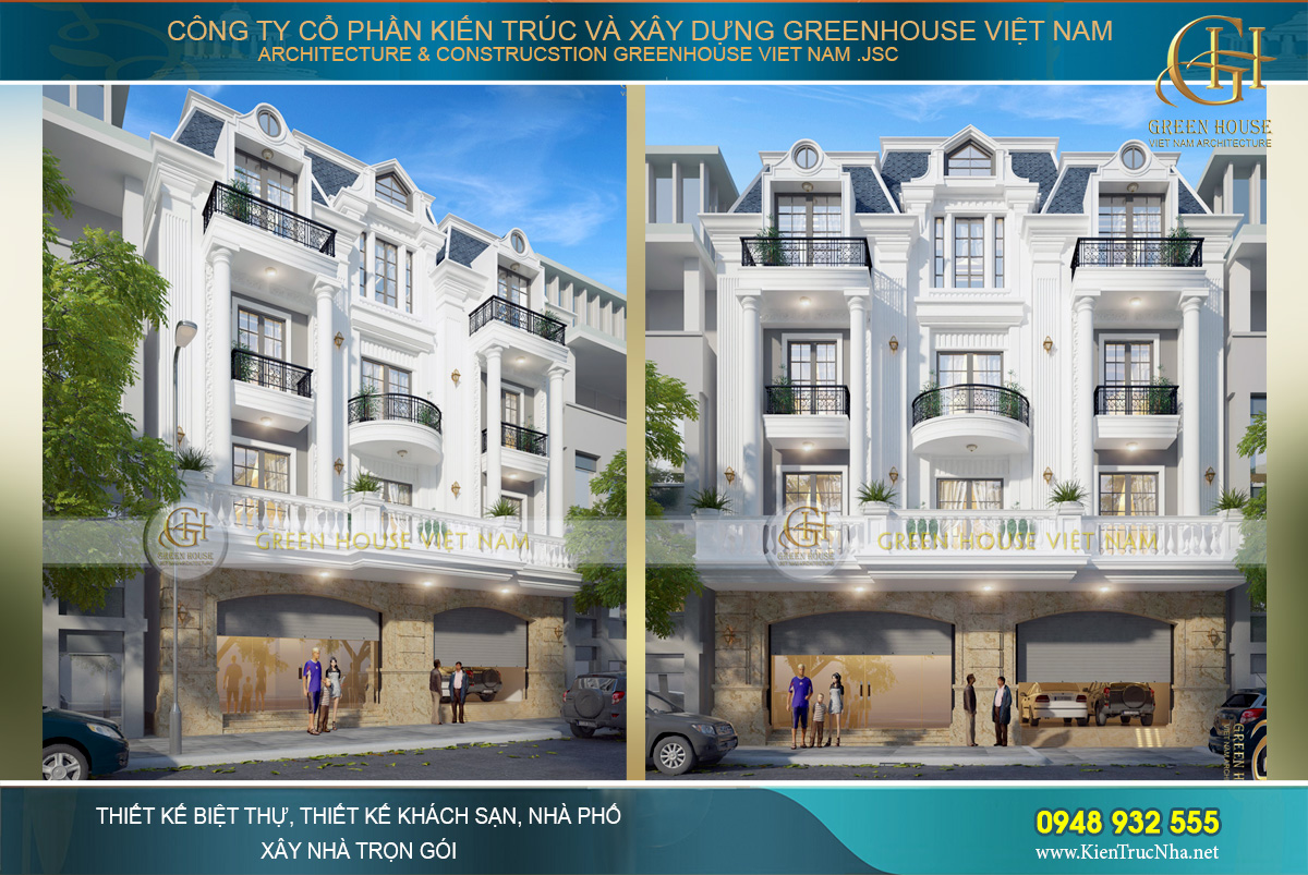 thiết kế biệt thự phố tân cổ điển tại quảng ninh