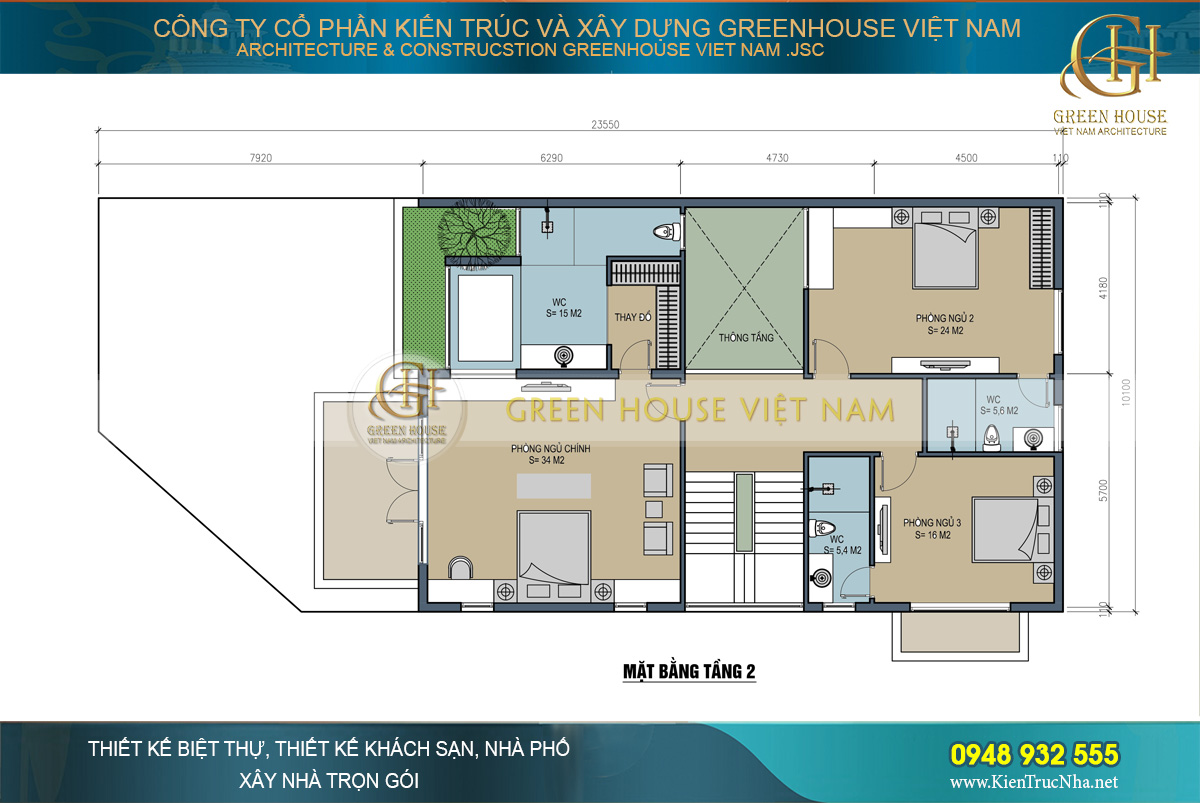 thiết kế biệt thự tân cổ điển 3 tầng tại Bắc Giang