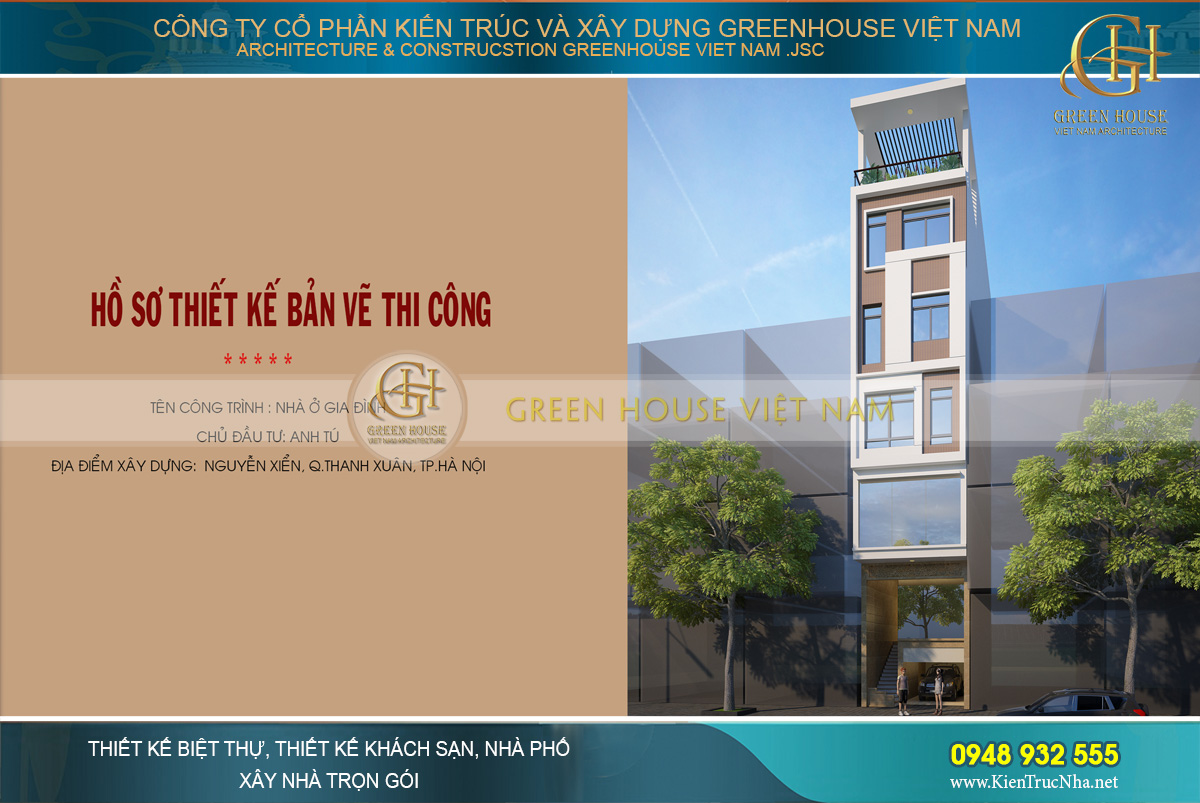 thiết kế nhà ống hiện đại kết hợp kinh doanh tại hà nội