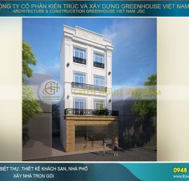 thiết kế biệt thự kết hợp kinh doanh tân cổ điển