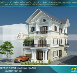 thiết kế biệt thự đẹp màu trắng