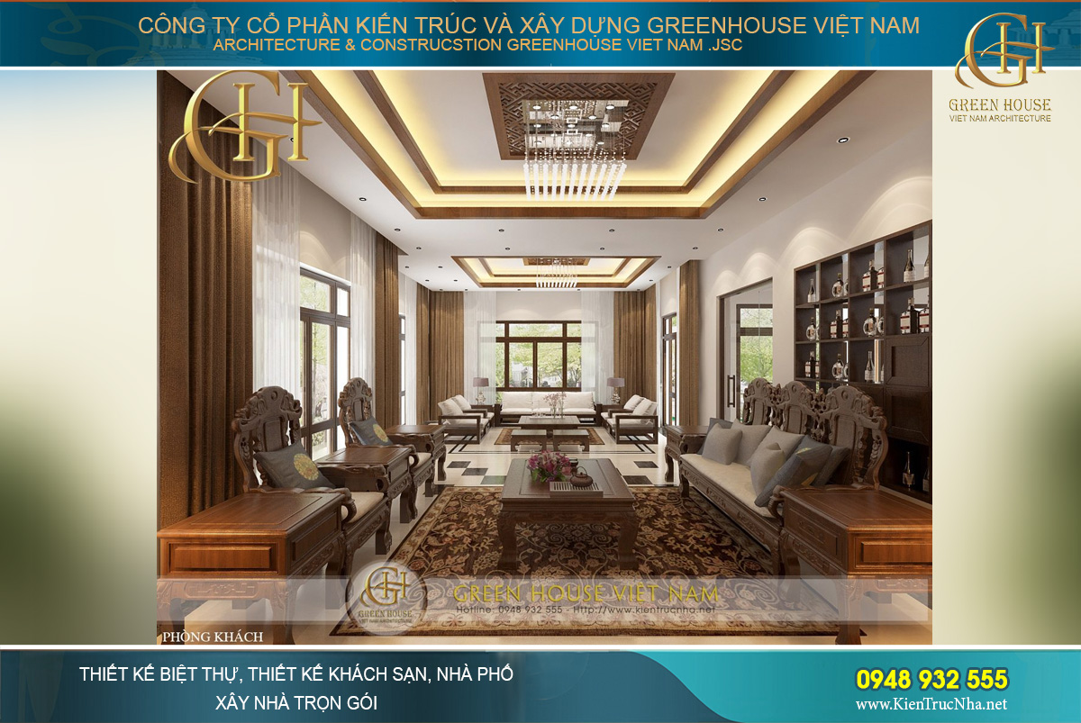 thiết kế nội thất biệt thự á đông