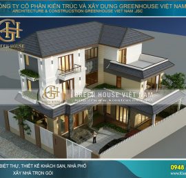 thiết kế biệt thự hình chữ L đẹp