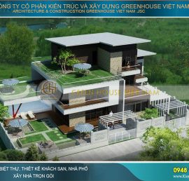 thiết kế biệt thự sân vườn thuận phong thủy