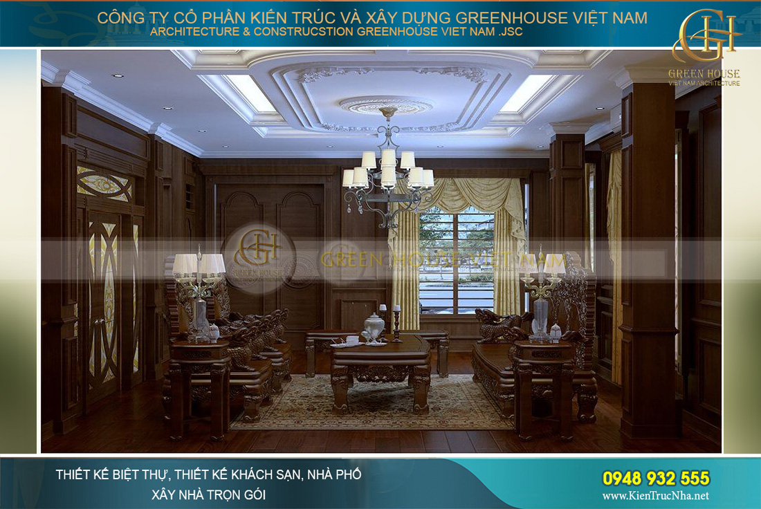 thiết kế nội thất biệt thự tân cổ điển hà nội