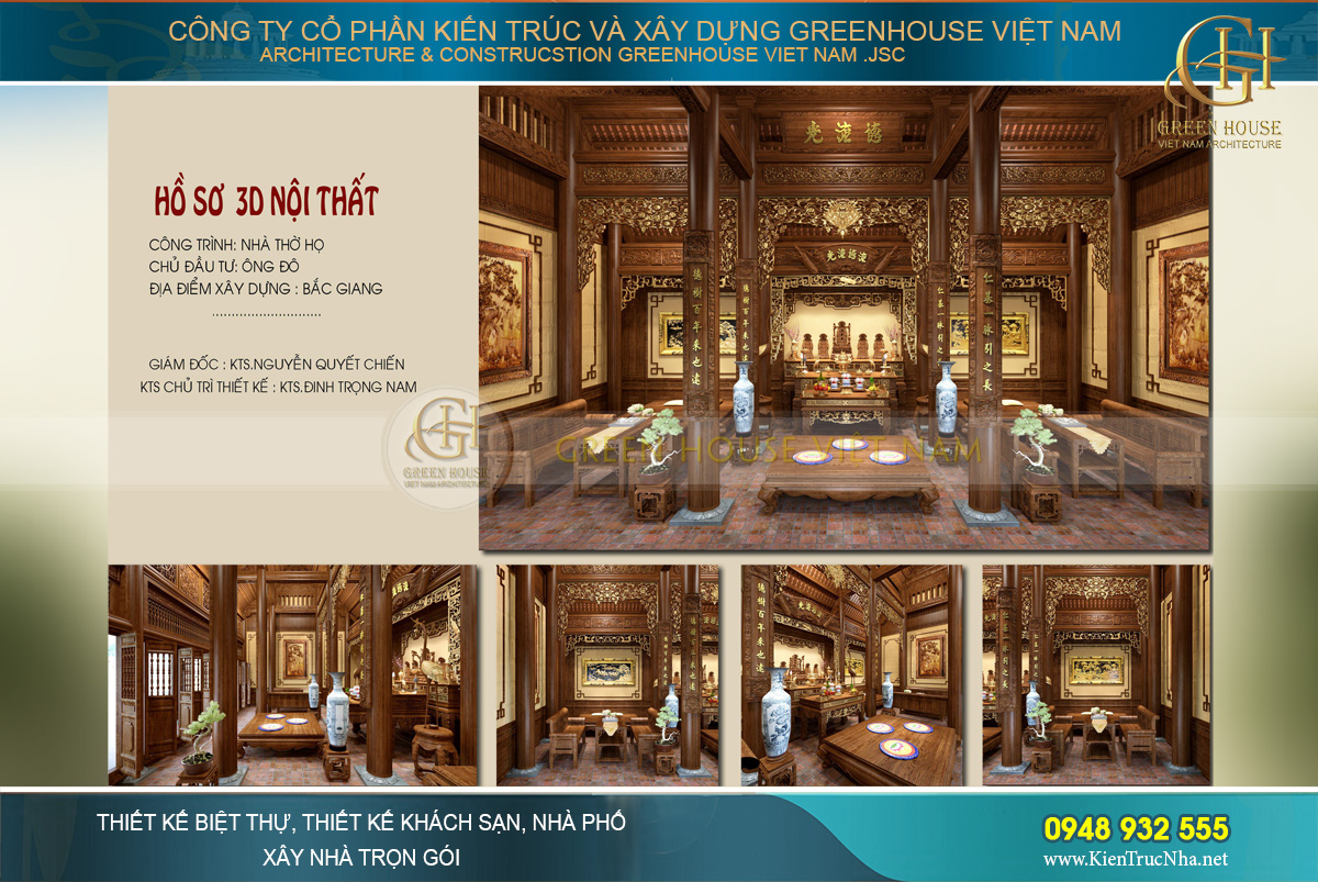 thiết kế nhà thờ họ đẹp tại Hải Phòng