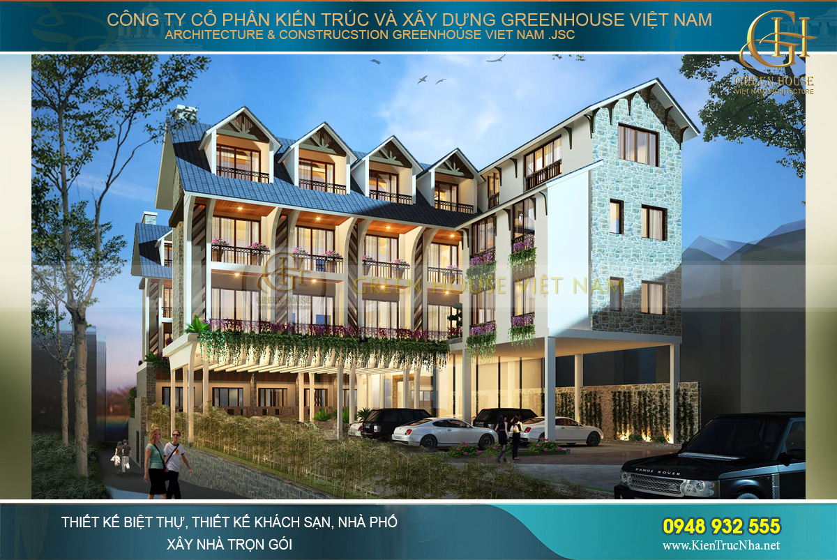 thiết kế khách sạn đẹp tại Đà Lạt