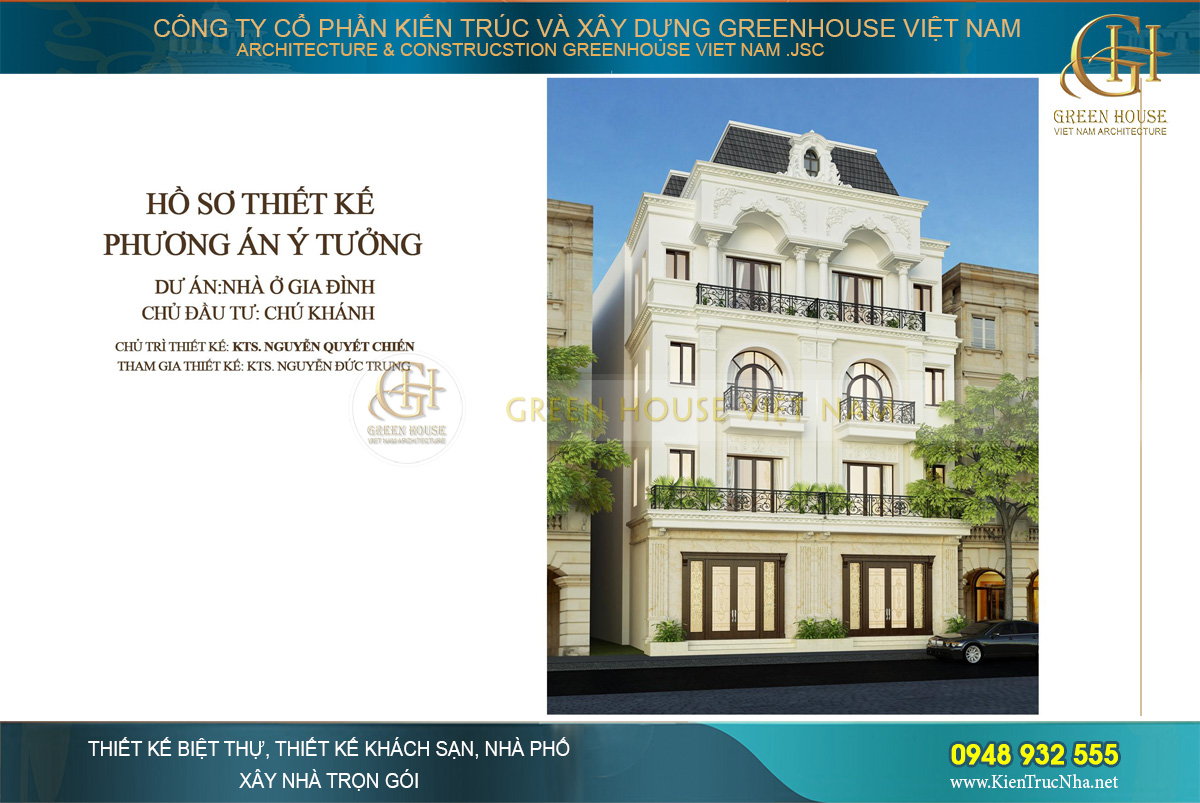 thiết kế nhà phố song lập 4 tầng mặt tiền 12m hải phòng
