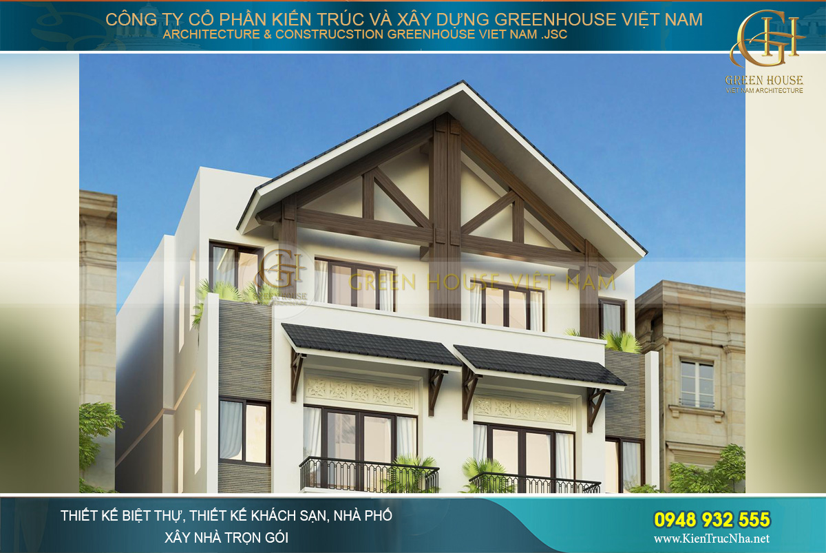 thiết kế nhà phố song lập 4 tầng tại Hải Phòng