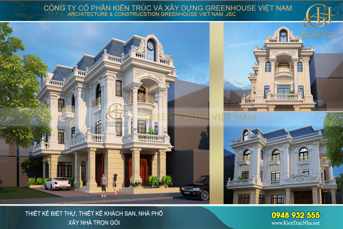 mẫu biệt thự tân cổ điển đẹp giá 2-3 tỷ