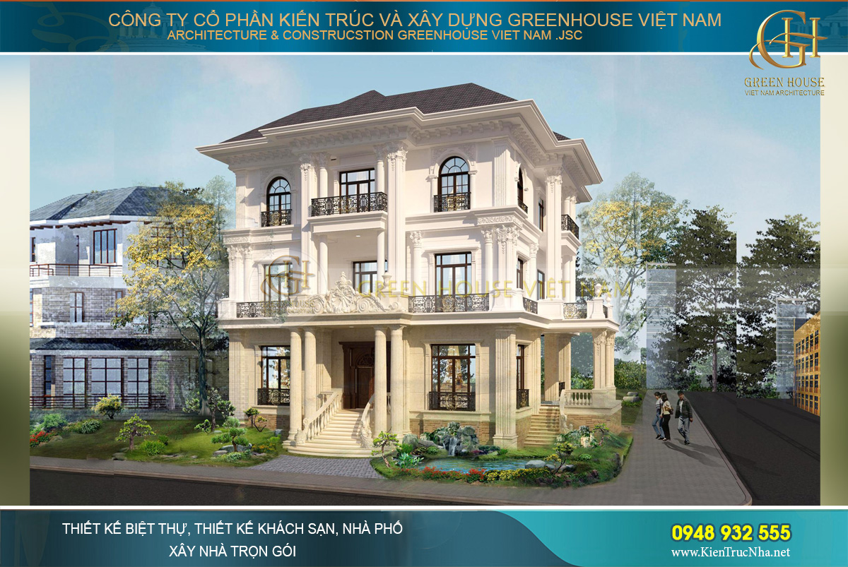 thiết kế biệt thự 300m2 đẹp
