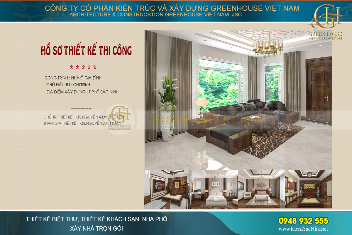 mẫu nội thất biệt thự hiện đại 3 tầng