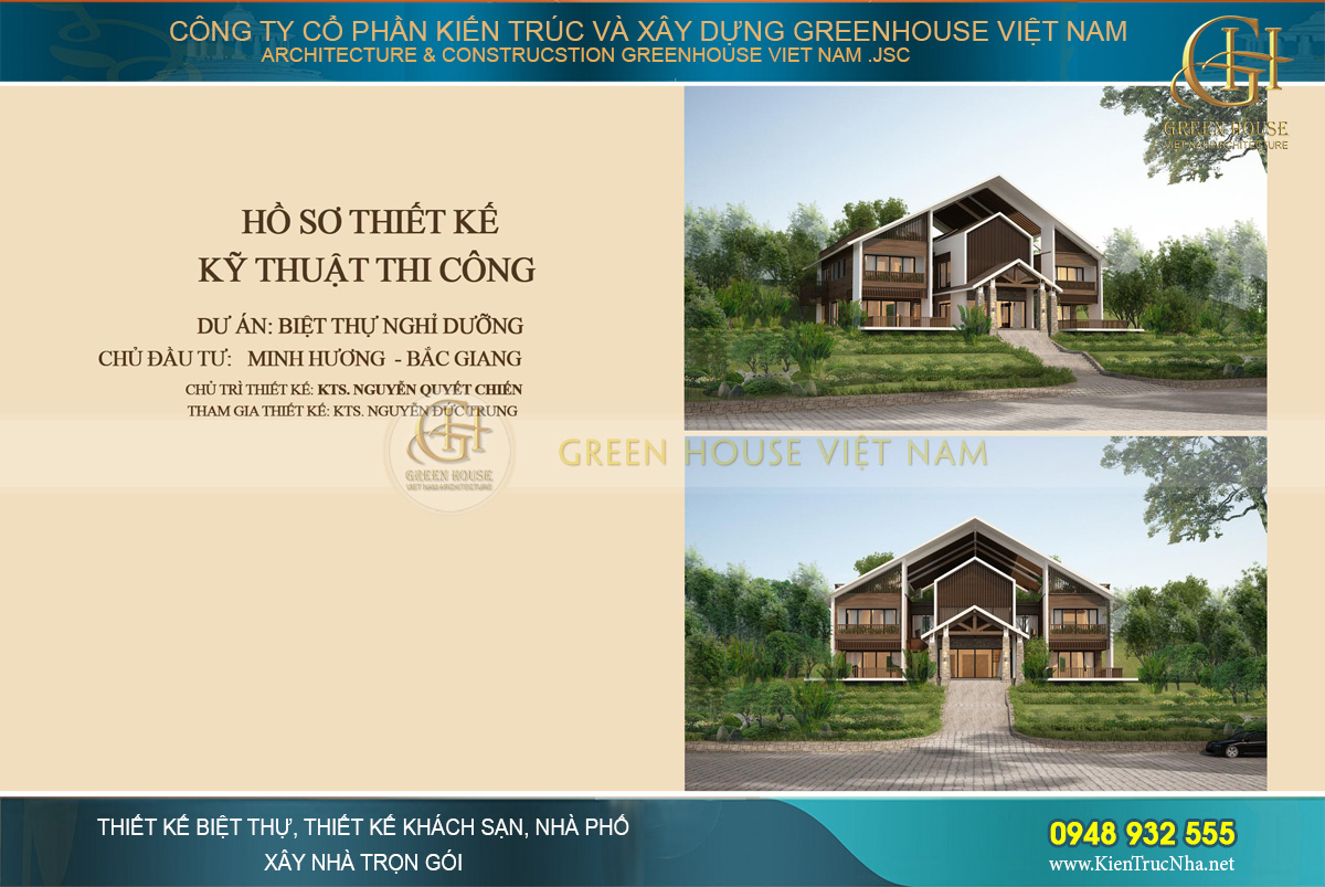 biệt thự sân vườn 2 tầng 300m2